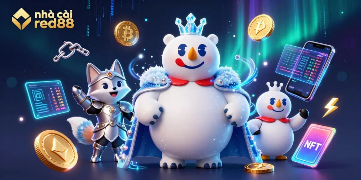 Engage in thrilling gaming at nhà cái red88 with interactive 3D characters and dynamic cryptocurrency elements.