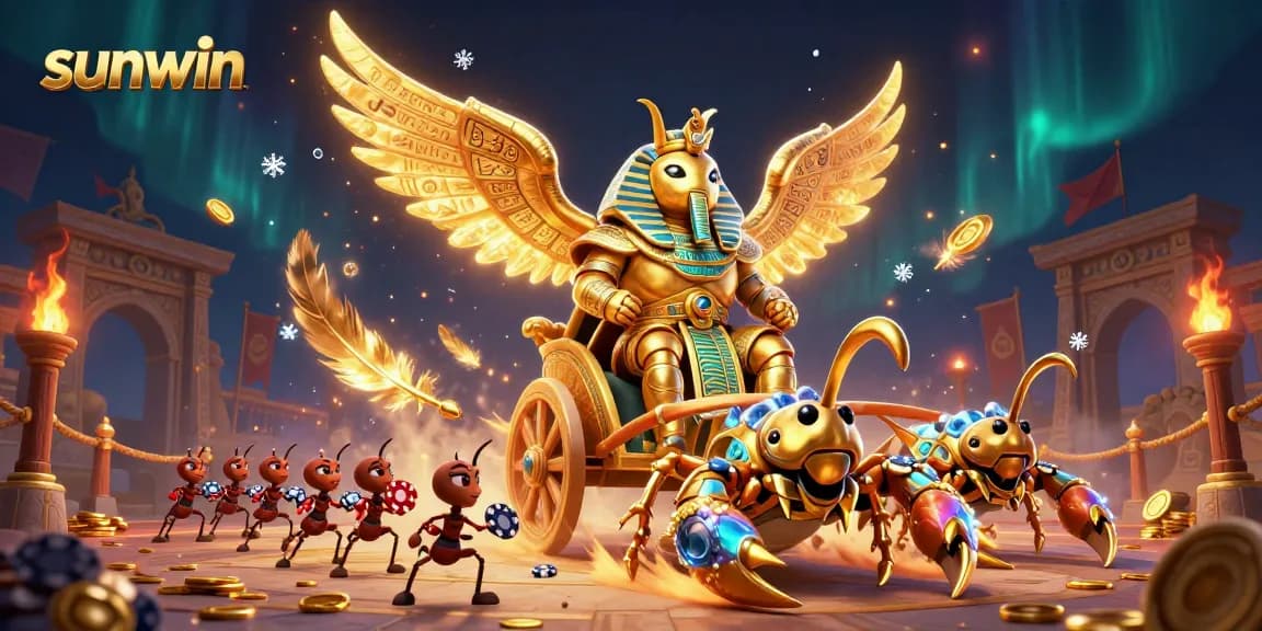 Join the excitement at Sunwin with vibrant creatures and dynamic betting elements in this colorful 3D casino scene.