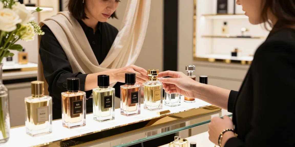 Rasasi parfum collectie gepresenteerd in luxe winkelomgeving met aandacht voor detail en klantgerichtheid