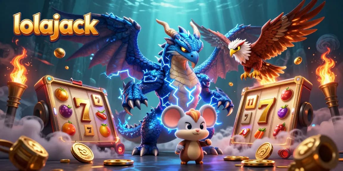 Engage in thrilling slots action at lolajack casino with vibrant 3D illustrations.