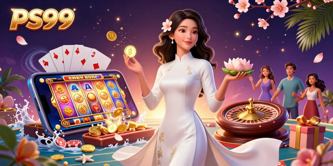 Experience the excitement of PS99 with vibrant gaming elements and an elegant atmosphere.