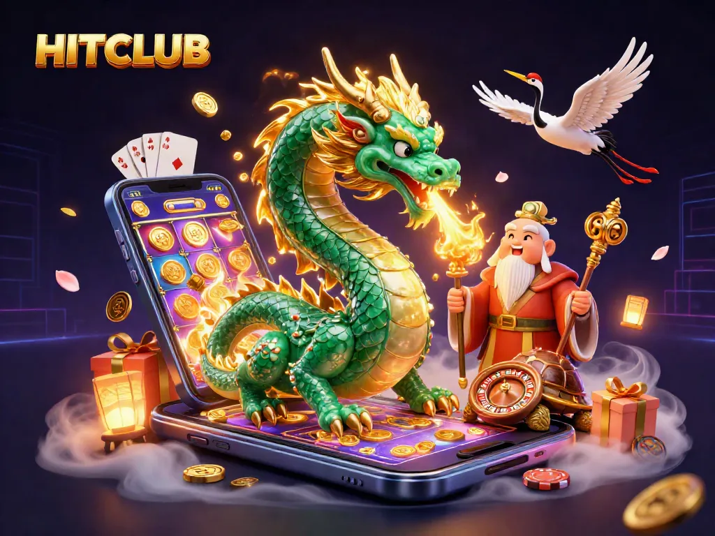 Engage with HITCLUB's vibrant online gaming atmosphere through this dynamic casino scene.