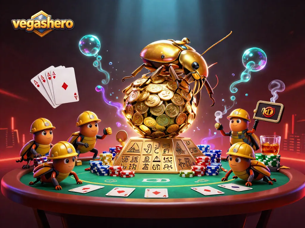 Experience thrilling gameplay with vegashero featuring colorful poker elements and vibrant casino symbols.