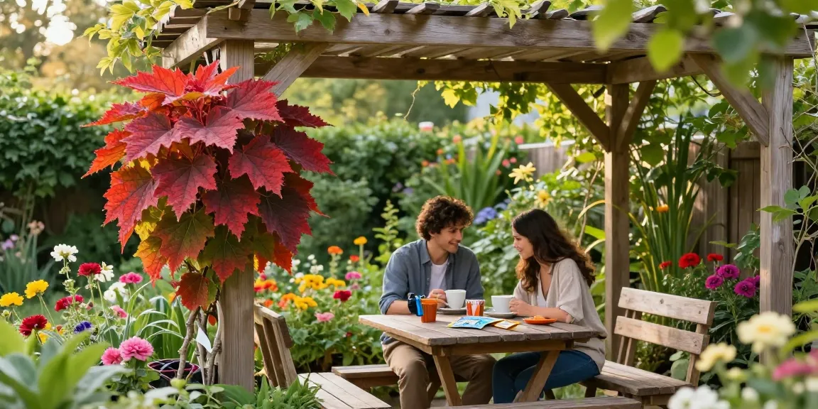 Kleurrijke sedumdak overkapping in een charmante tuinsetting, die de schoonheid en voordelen van een groen dak toont.