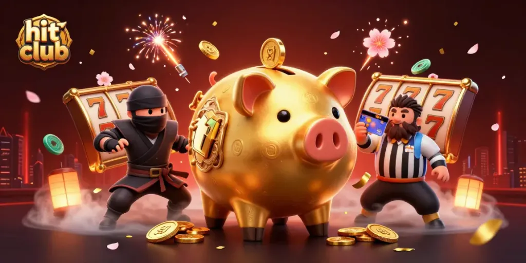 Engage in thrilling gameplay at hit club with dynamic characters amidst vibrant casino elements.