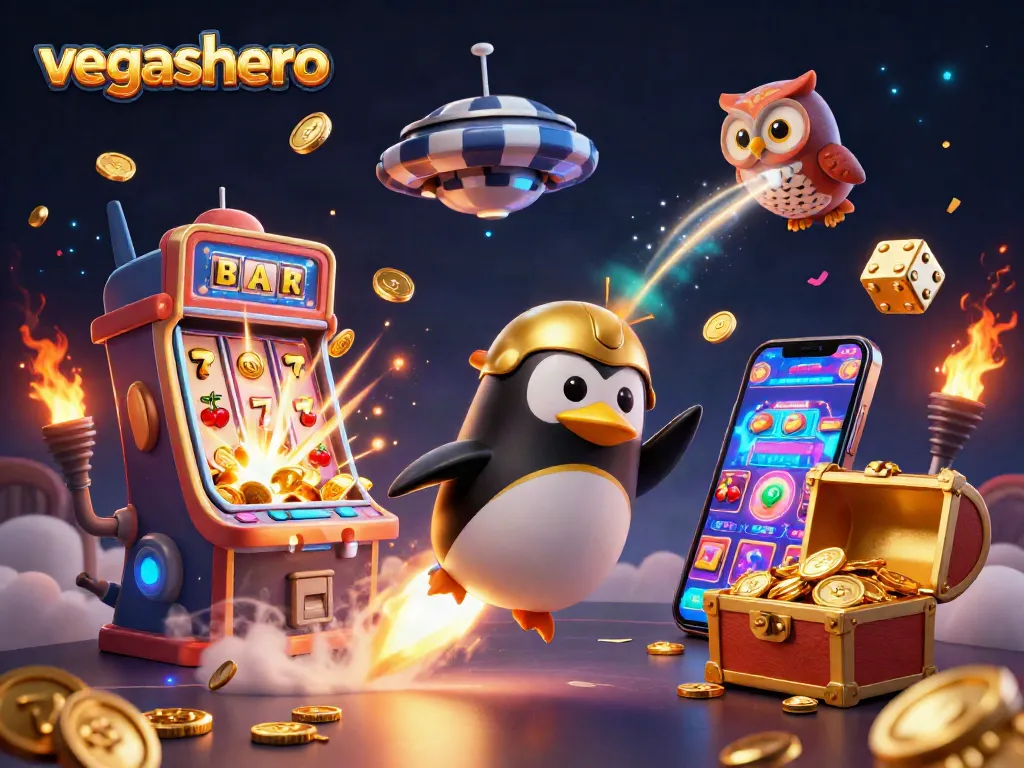 Engage with exciting gaming action at vegashero casino through vibrant slots and golden penguins