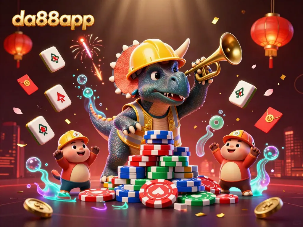 Engage with da88app’s vibrant casino universe, showcasing a thrilling poker scene and festive elements.