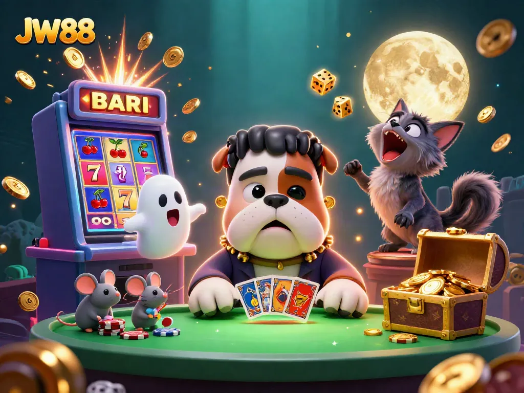 Experience thrilling gameplay at JW88 with a 3D monster dealer and exciting casino elements.