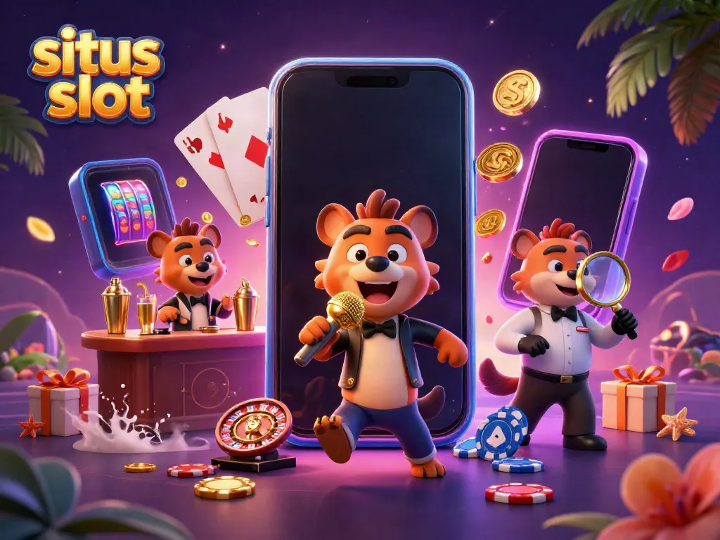 Experience situs slot gameplay with entertaining hyenas in a vibrant comedy casino club