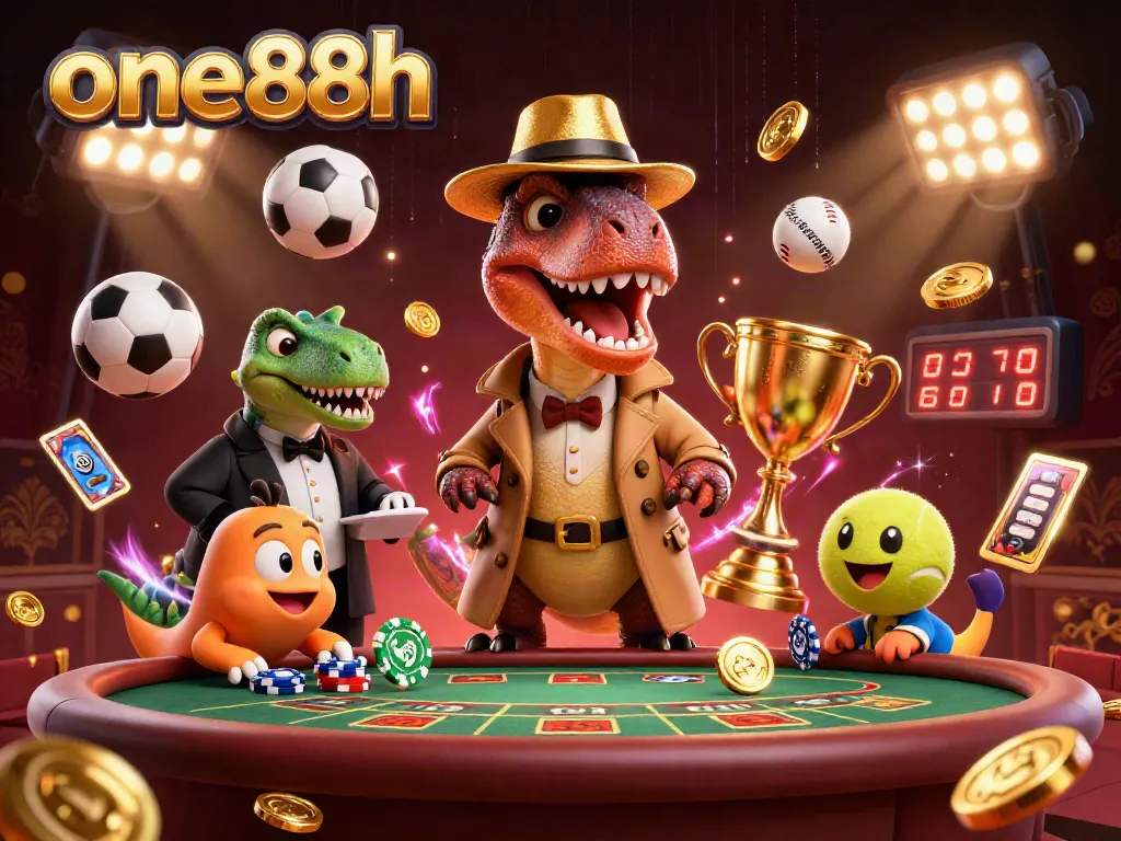 Engage with the thrilling world of one88h as a velociraptor card counter navigates the excitement of a blackjack table.