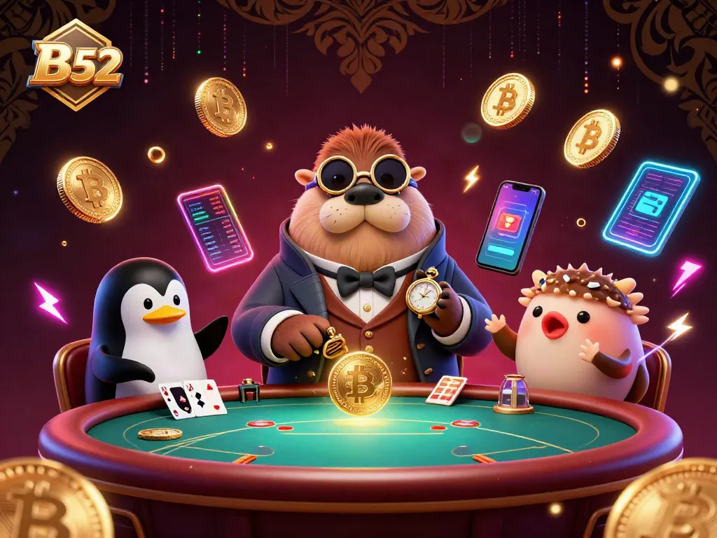 Experience high-stakes gaming action in B 52's vibrant underwater casino scene.