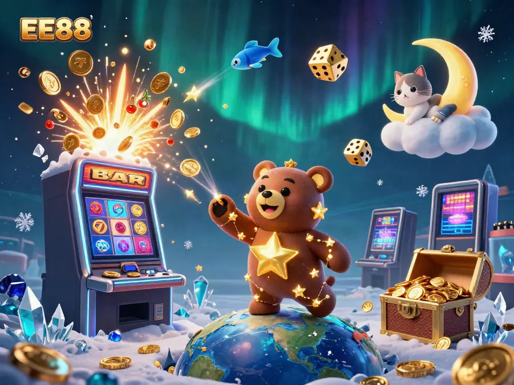 Experience the thrill of EE88 with exciting casino action illustrated in vibrant detail.