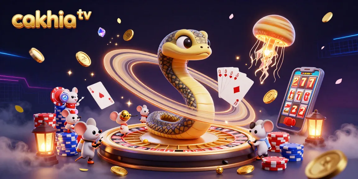 Cakhia tv offers immersive gambling excitement with a dynamic scene of bets placed around a cosmic roulette.
