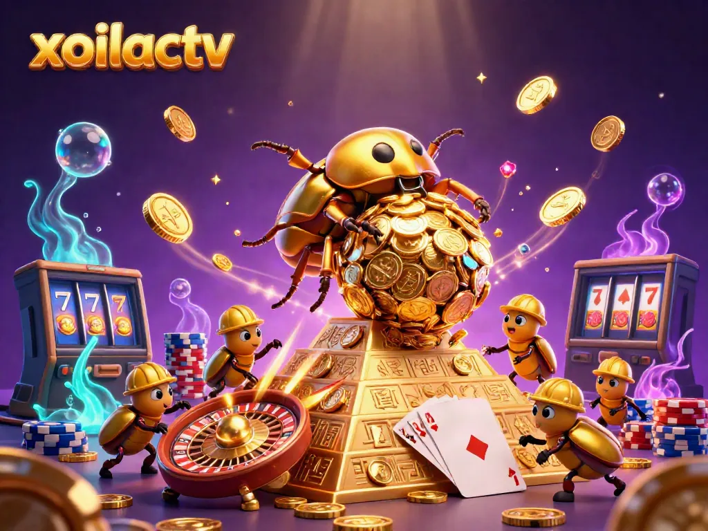 Xoilactv showcases immersive sports betting scenes with colorful casino elements, offering thrilling entertainment.