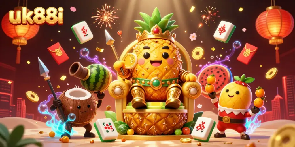 Experience the excitement of casino gaming at uk88i with vibrant tropical characters and dynamic visuals.