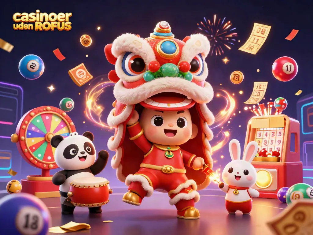 Experience thrilling entertainment at casinoer uden ROFUS with vibrant characters and dynamic gambling elements.