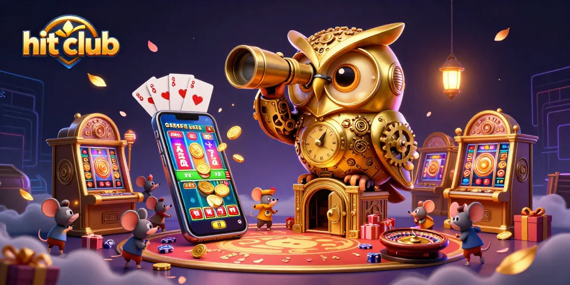 Experience thrilling gameplay in hit club as golden coins fly from a smartphone amidst a bustling casino.