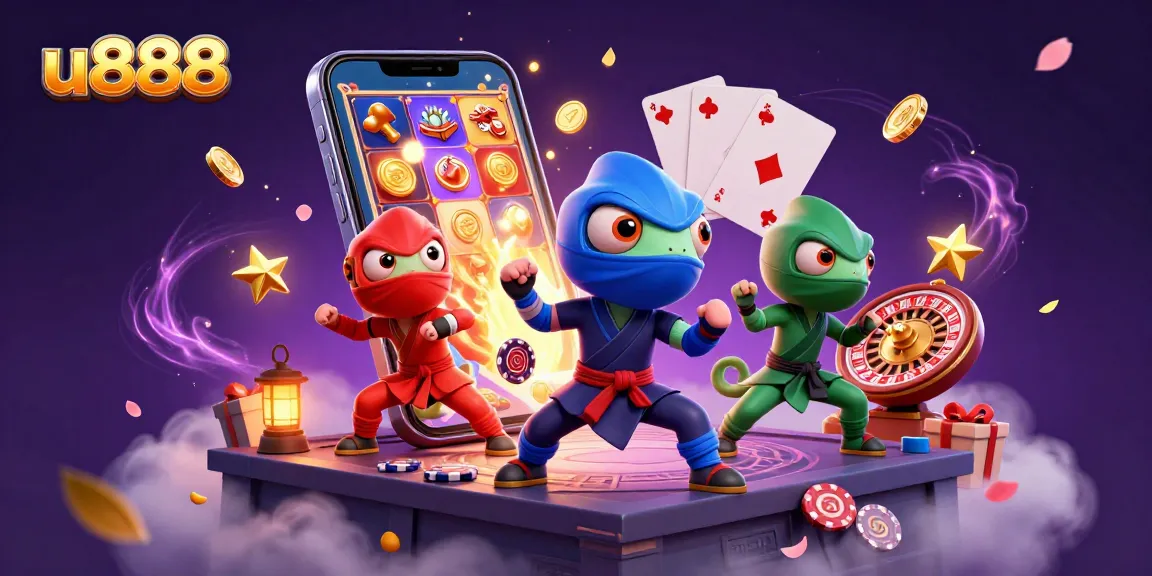 Experience thrilling gameplay with u888's ninja chameleons showcasing vibrant casino action.